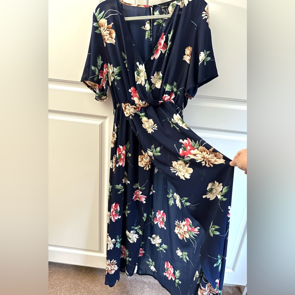 Blue Women's Floral Maxi Dress
